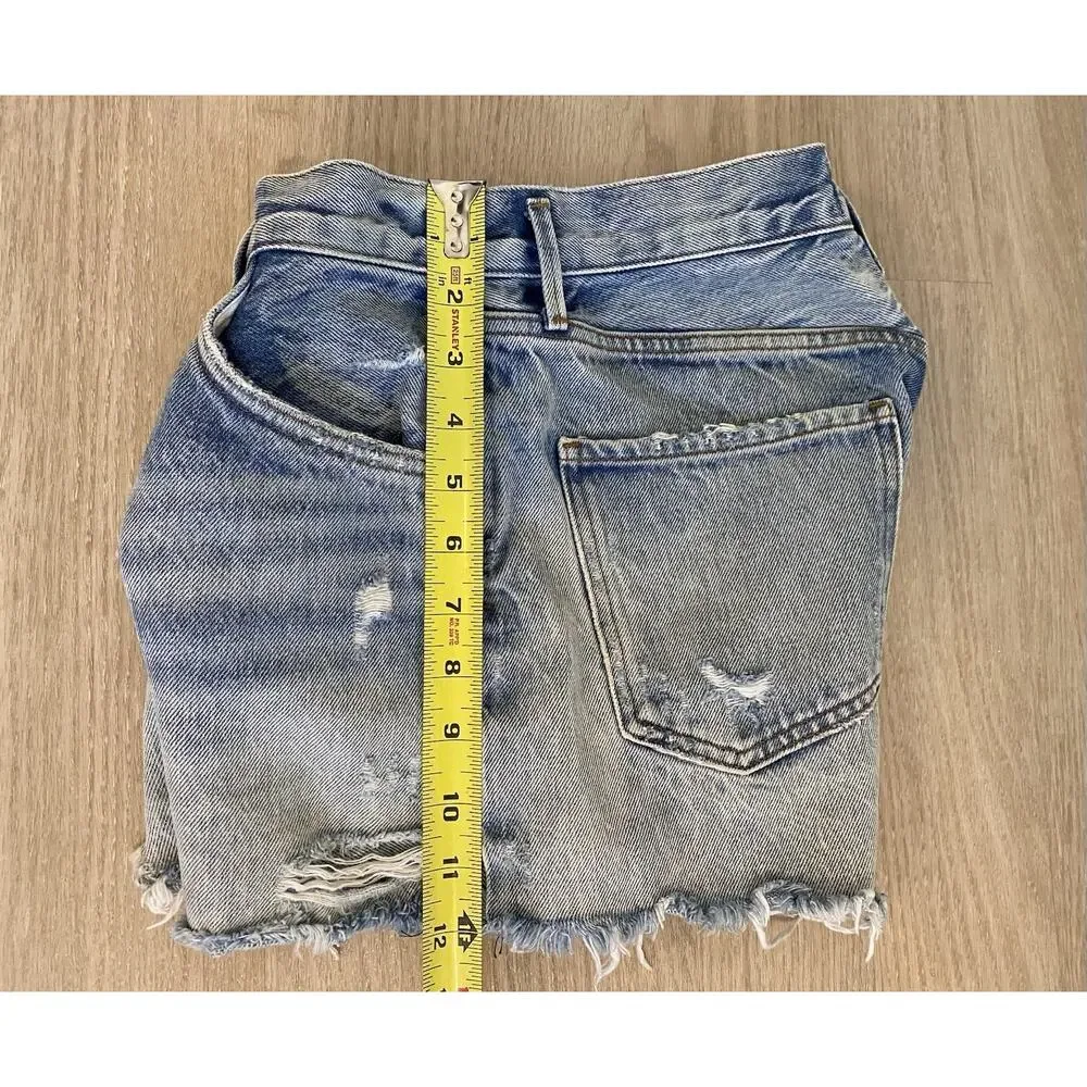 AGOLDE Jaden‎ Cut Off Jean Shorts in Surreal Sz 26 Beachy Boho